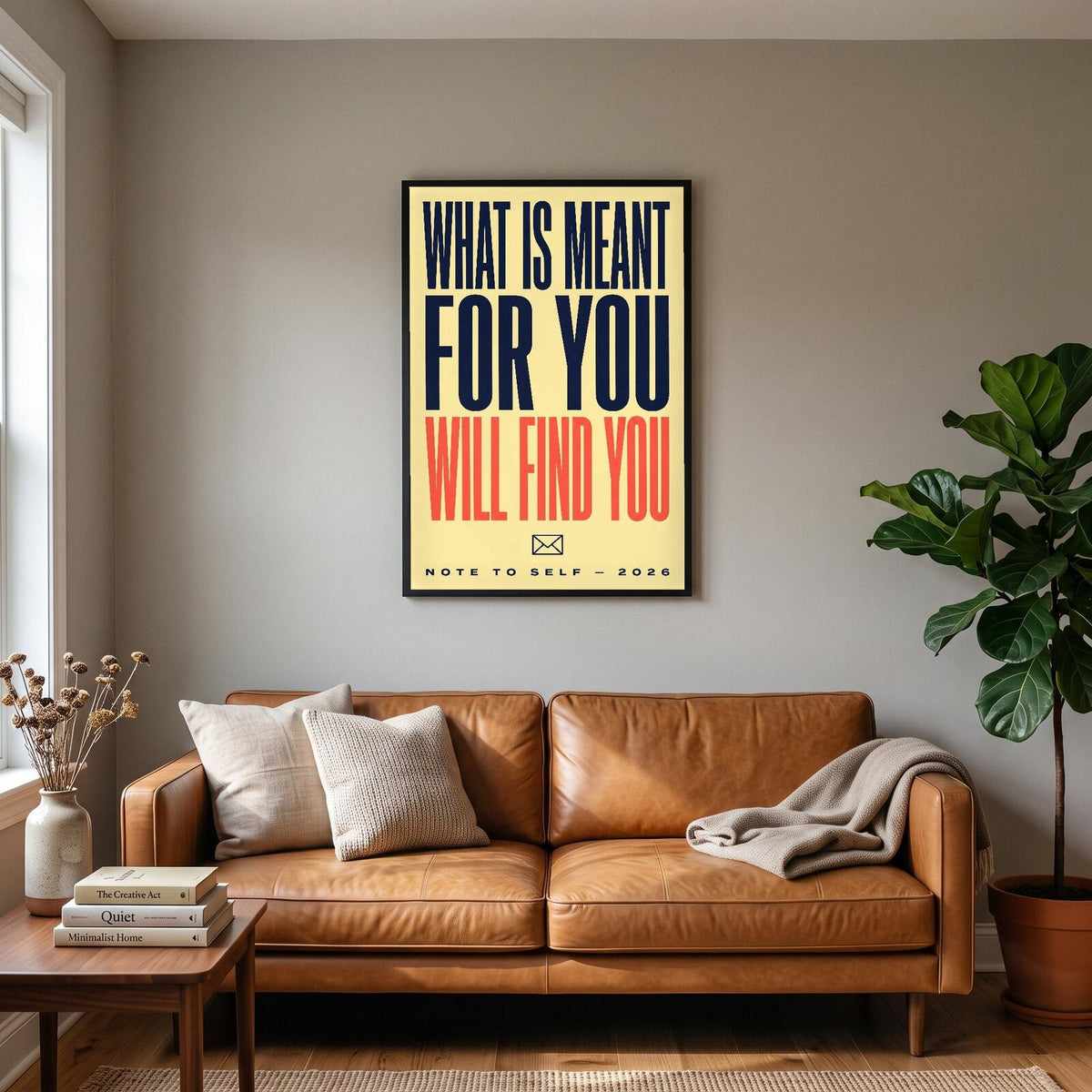 What Is Meant For You Will Find You Note To Self Typography Art Print
