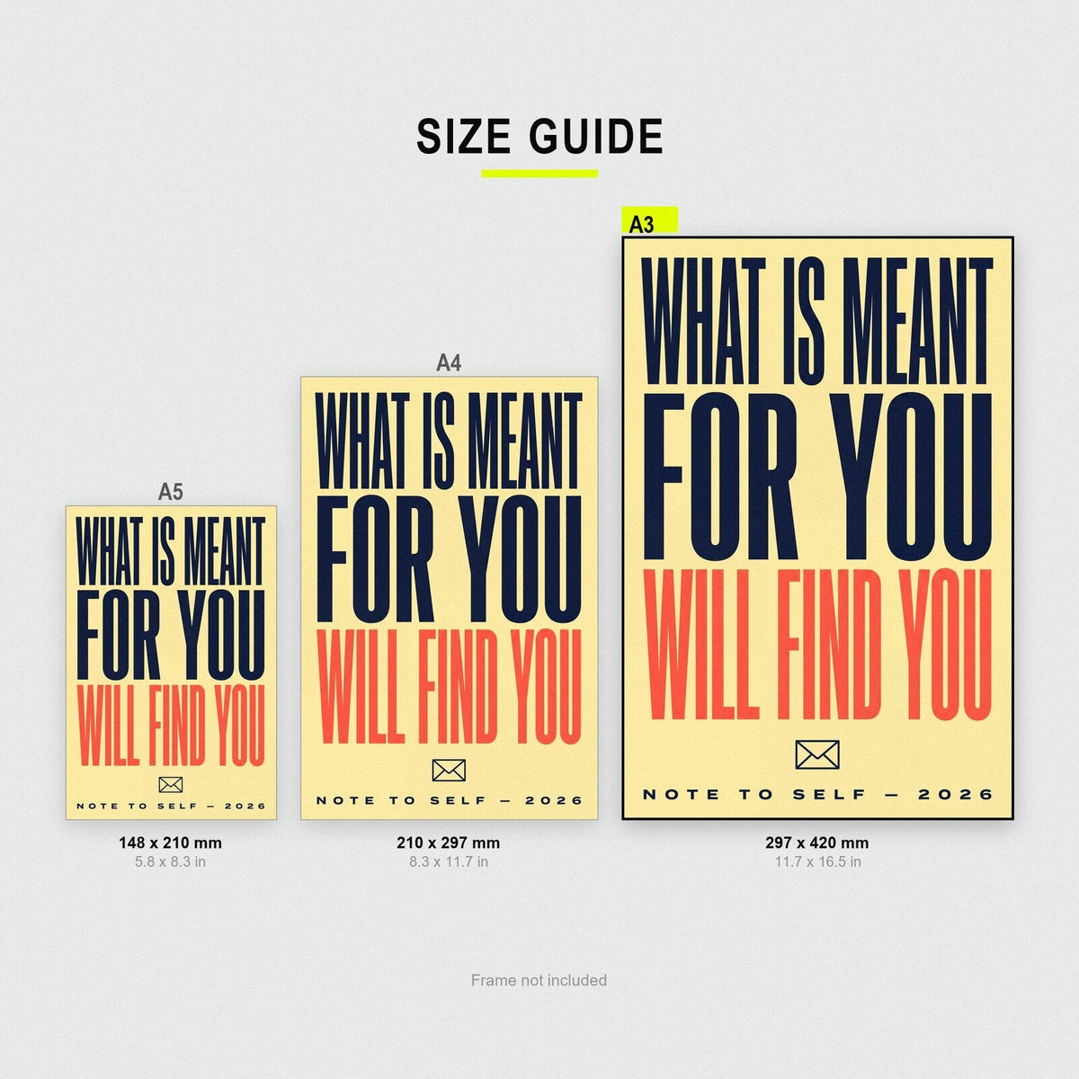 What Is Meant For You Will Find You Note To Self Typography Art Print