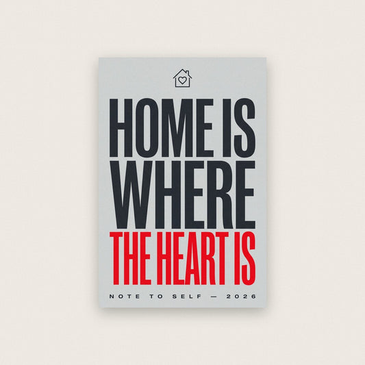 Home Is Where The Heart Is Note To Self Typography Art Print