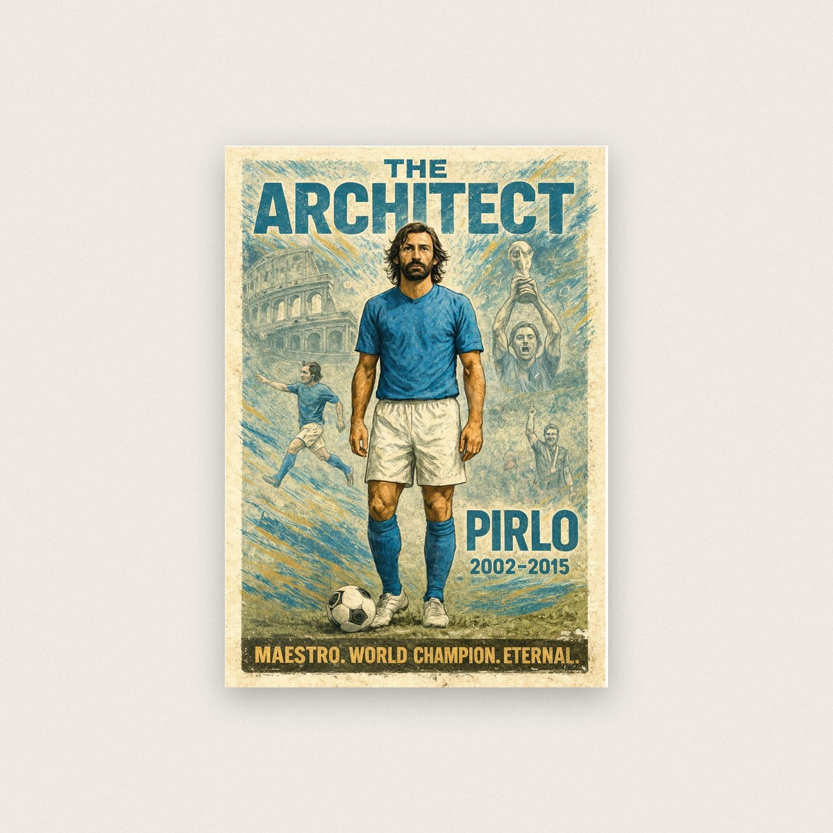 Andrea Pirlo Football Legends Poster