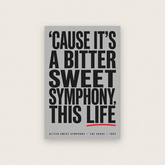 Bitter Sweet Symphony Lyrics Print