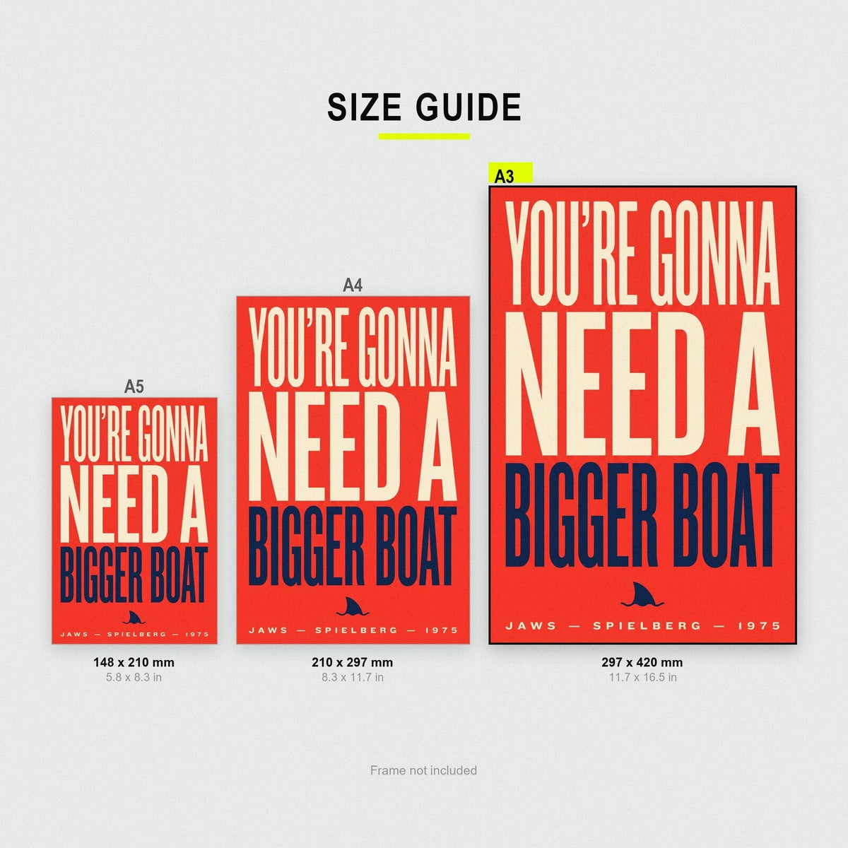 Youre Gonna Need A Bigger Boat Movie Quote Art Print