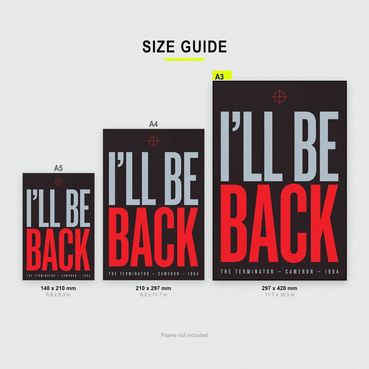 Ill Be Back Movie Quote Art Print