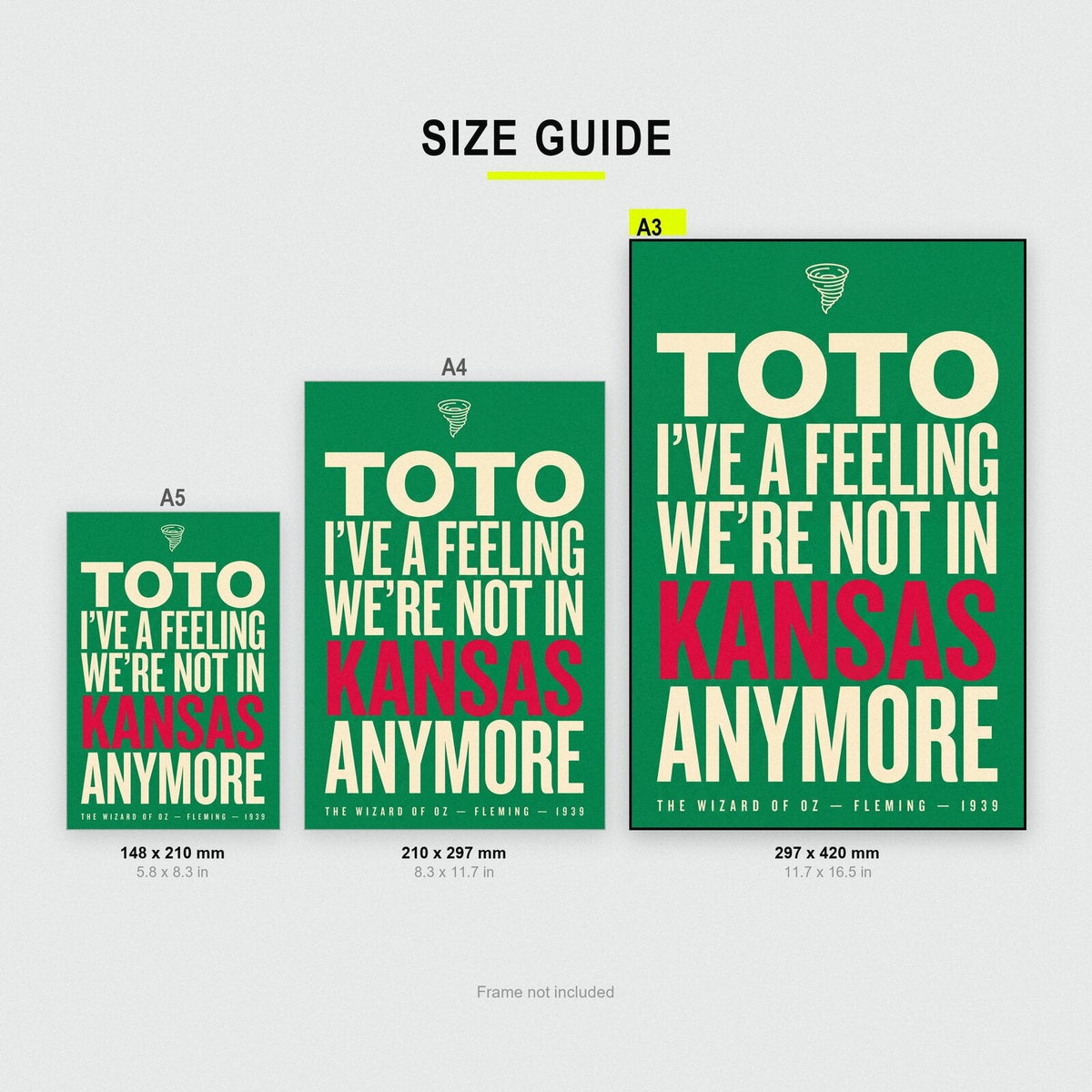Toto Were Not In Kansas Anymore Movie Quote Art Print
