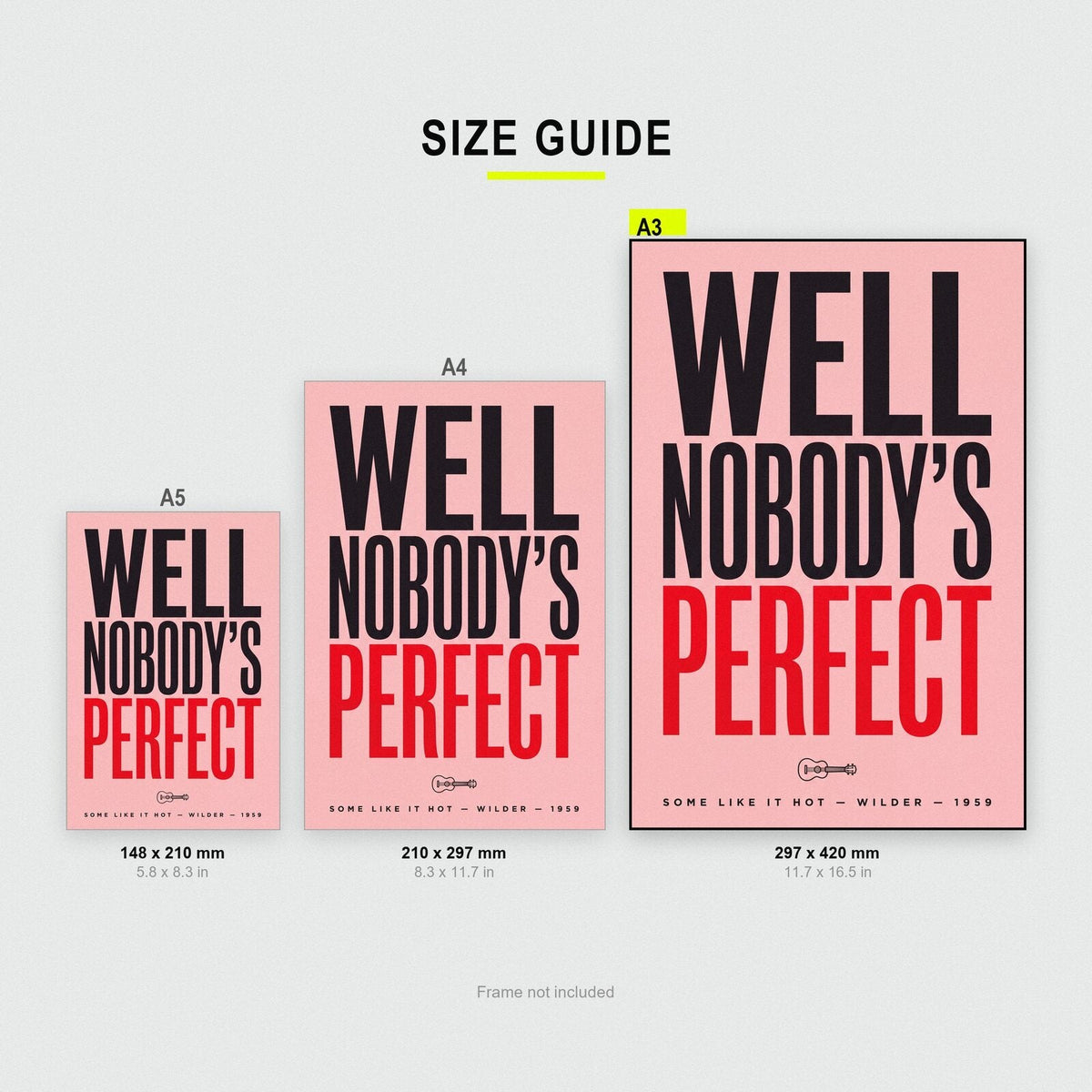 Well Nobodys Perfect Movie Quote Art Print