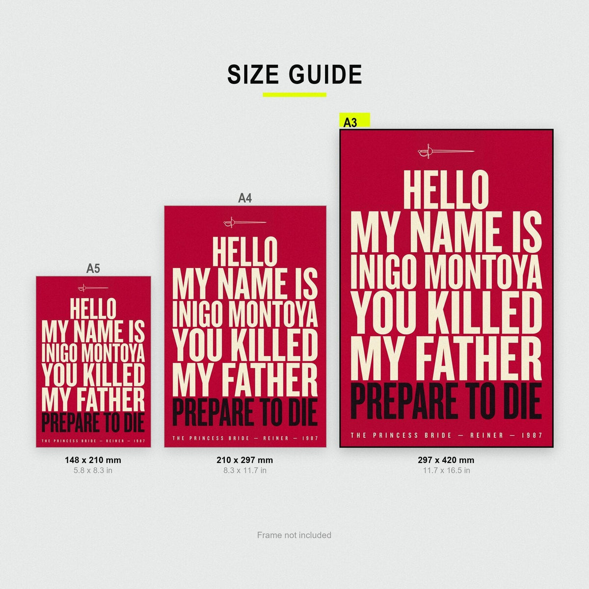 My Name Is Inigo Montoya Movie Quote Art Print
