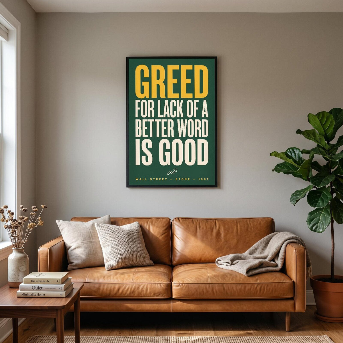 Greed For Lack Of A Better Word Is Good Movie Quote Art Print