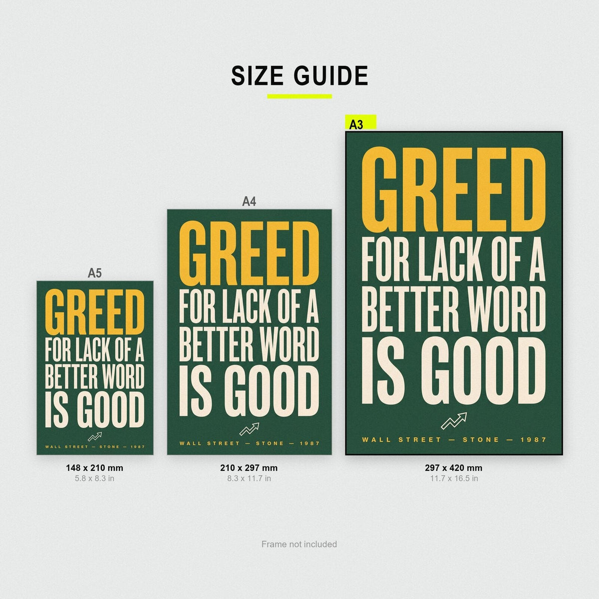 Greed For Lack Of A Better Word Is Good Movie Quote Art Print