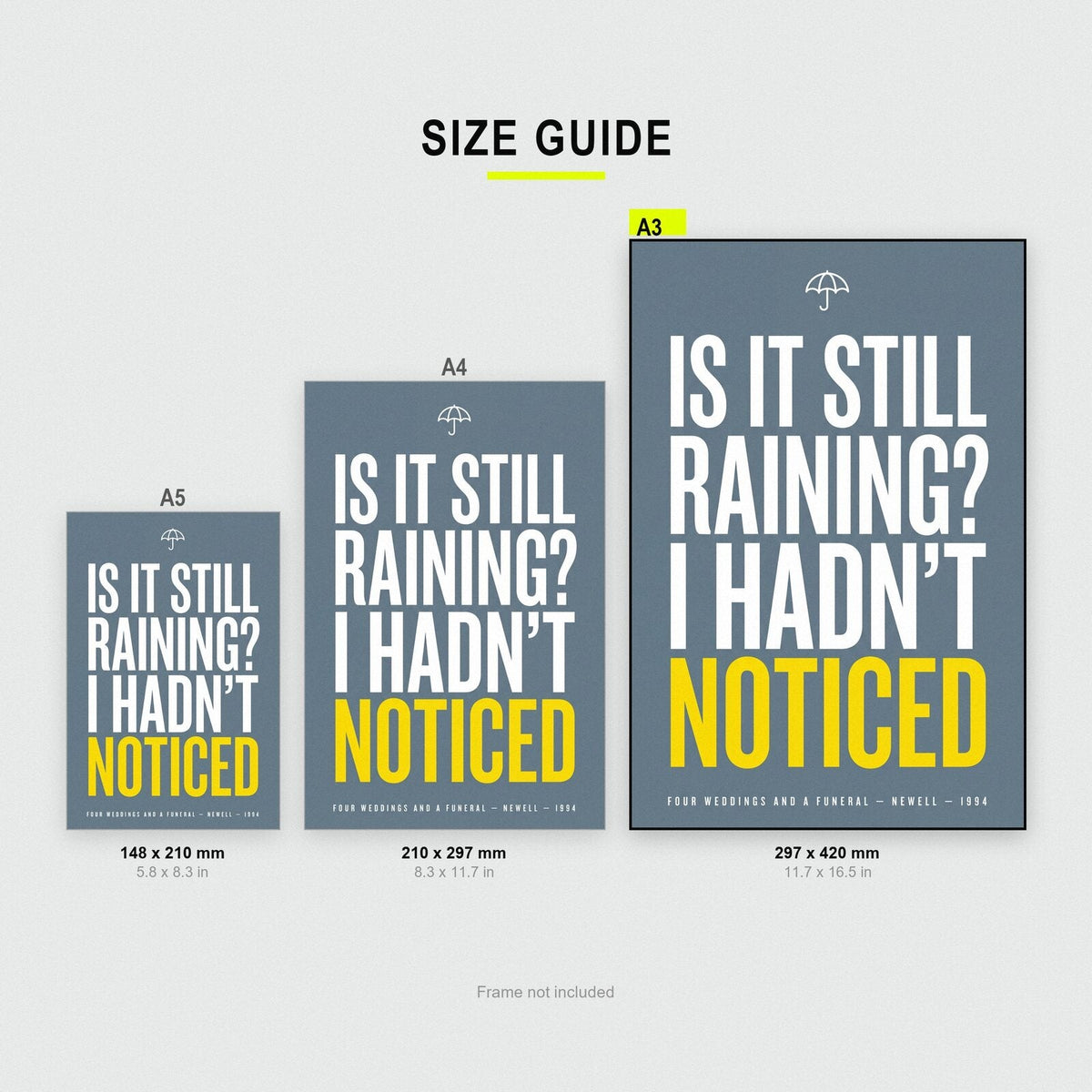 Is It Still Raining I Hadnt Noticed Movie Quote Art Print