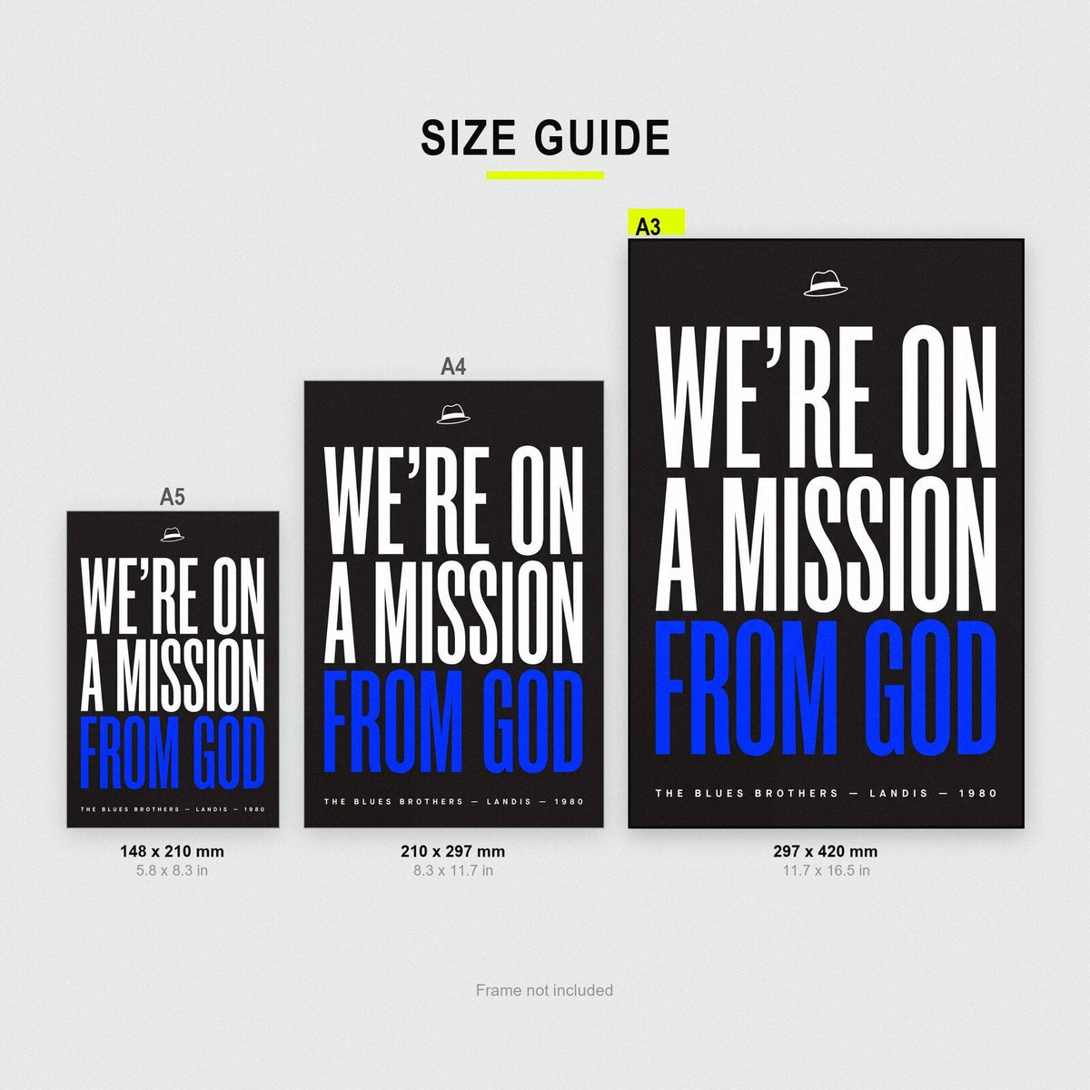 Were On A Mission From God Movie Quote Art Print