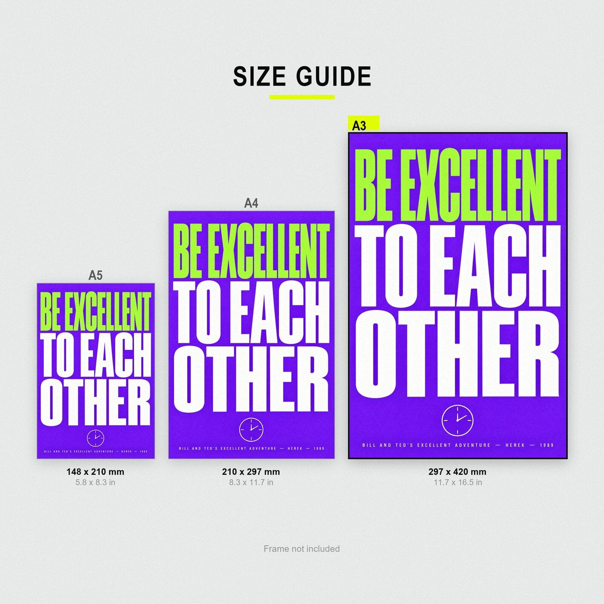 Be Excellent To Each Other Movie Quote Art Print
