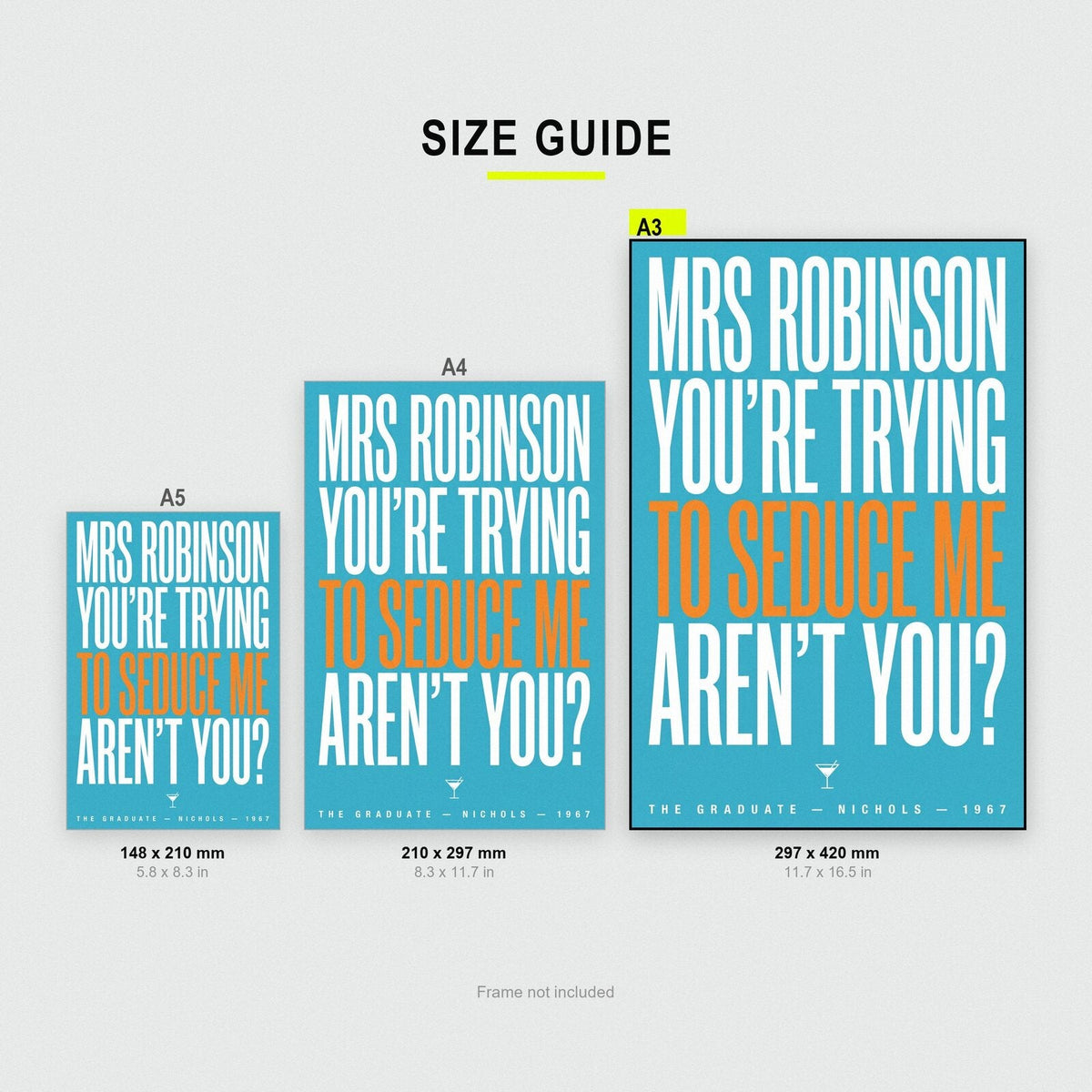 Mrs Robinson Youre Trying To Seduce Me Movie Quote Art Print