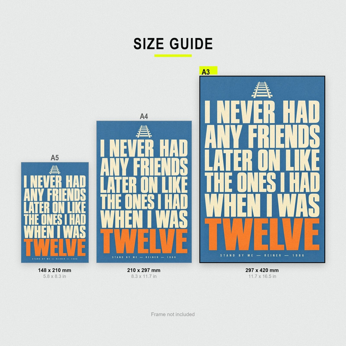 I Never Had Any Friends Later On Like The Ones I Had When I Was Twelve Movie Quote Art Print