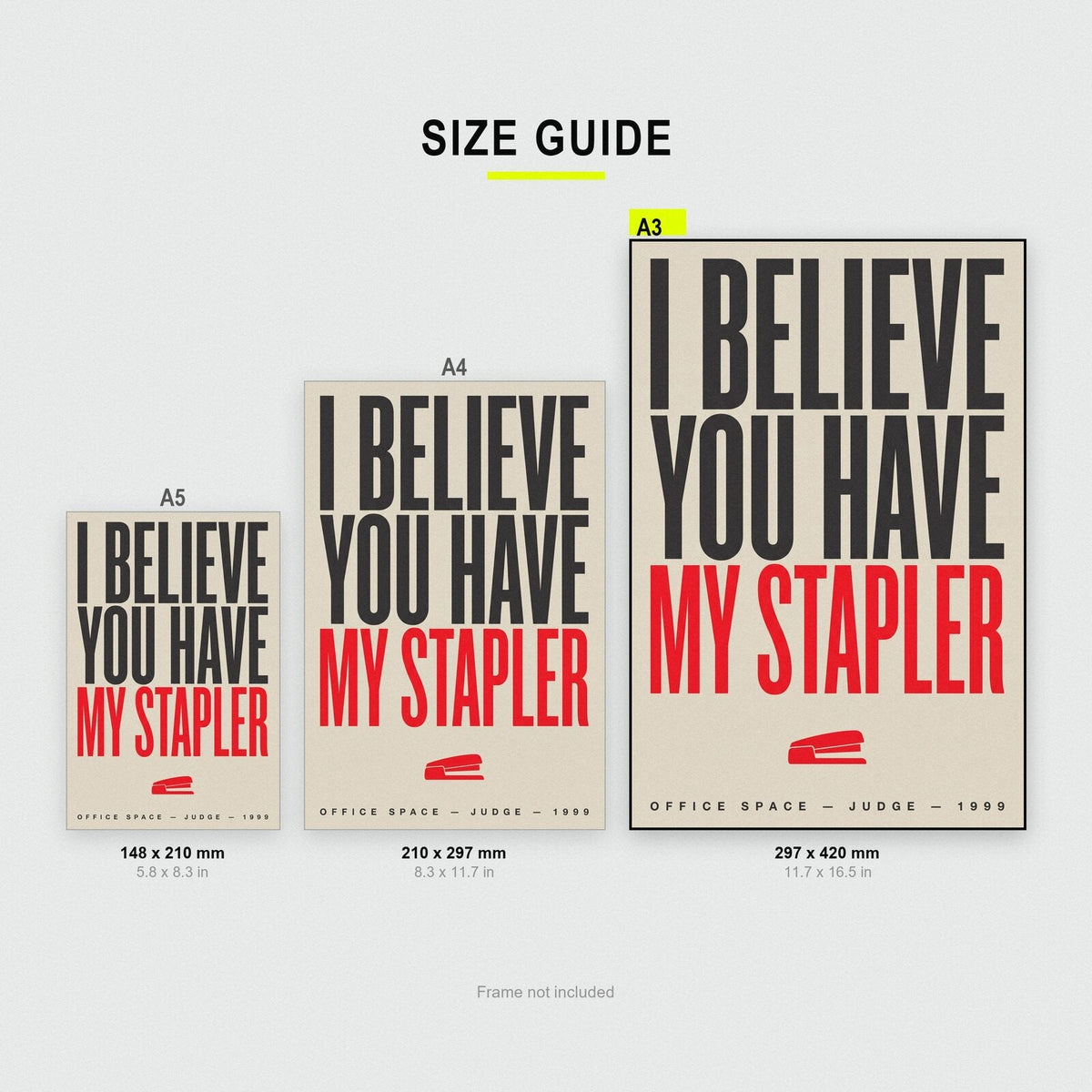 I Believe You Have My Stapler Movie Quote Art Print