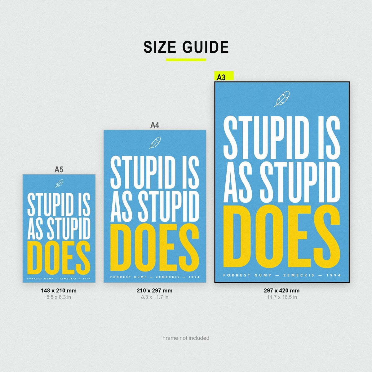 Stupid Is As Stupid Does Movie Quote Art Print