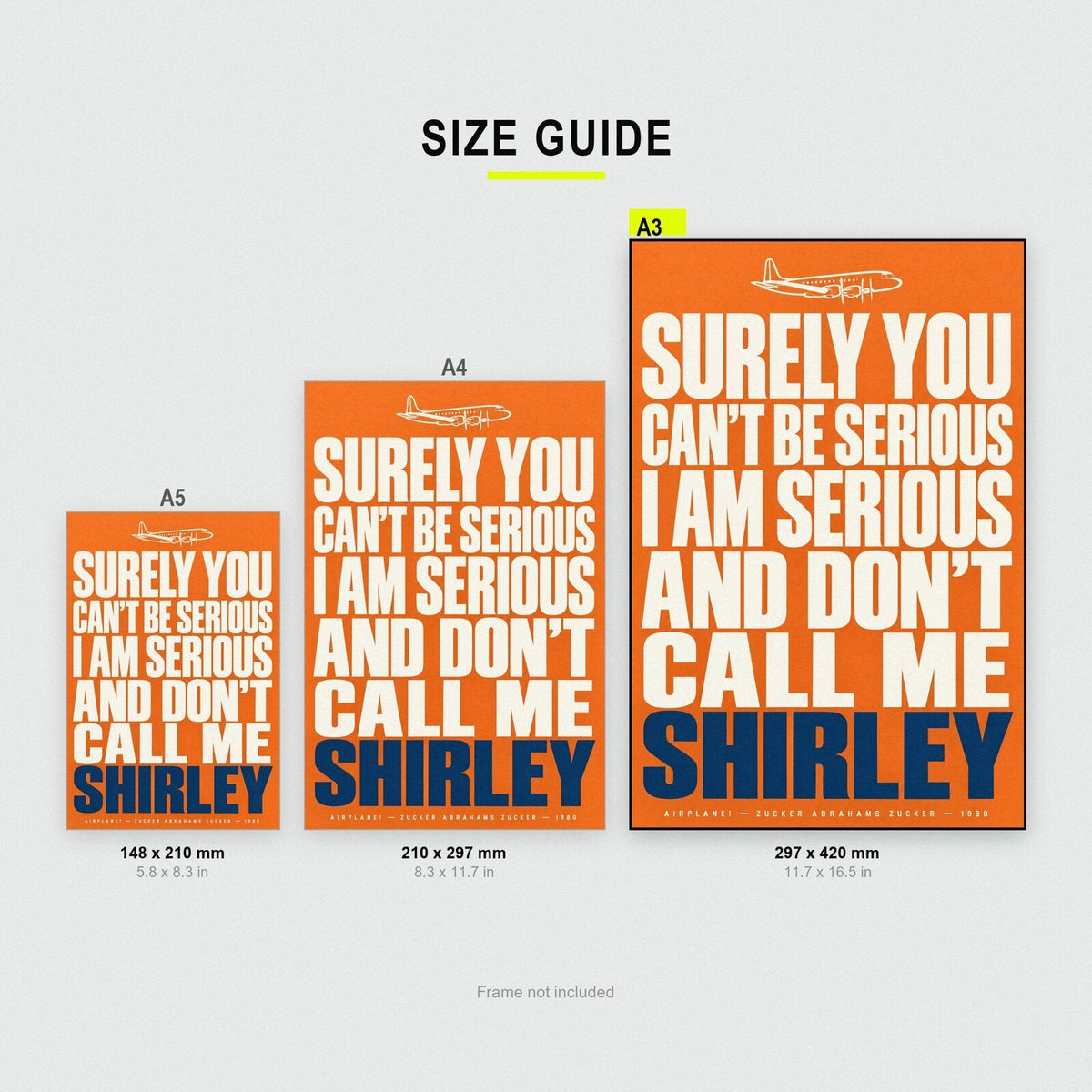 Surely You Cant Be Serious Dont Call Me Shirley Movie Quote Art Print