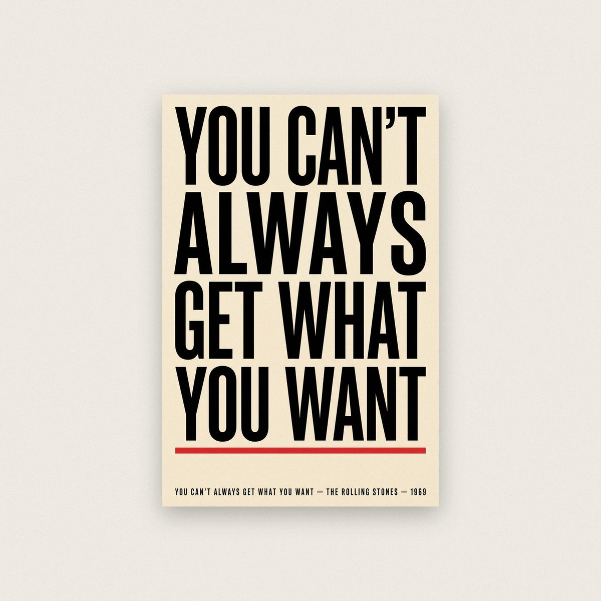You Can't Always Get What You Want Lyrics Print