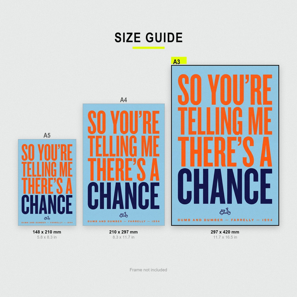So Youre Telling Me Theres A Chance Movie Quote Art Print