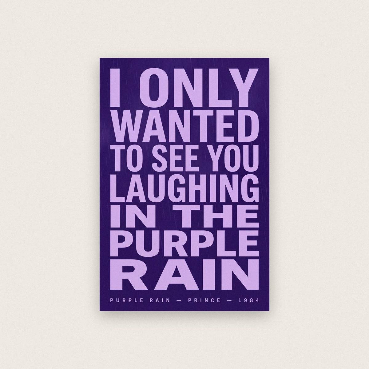 Purple Rain Lyrics Print