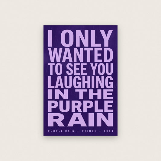 Purple Rain Lyrics Print
