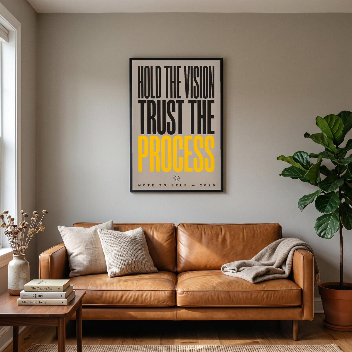 Hold The Vision Trust The Process Note To Self Typography Art Print