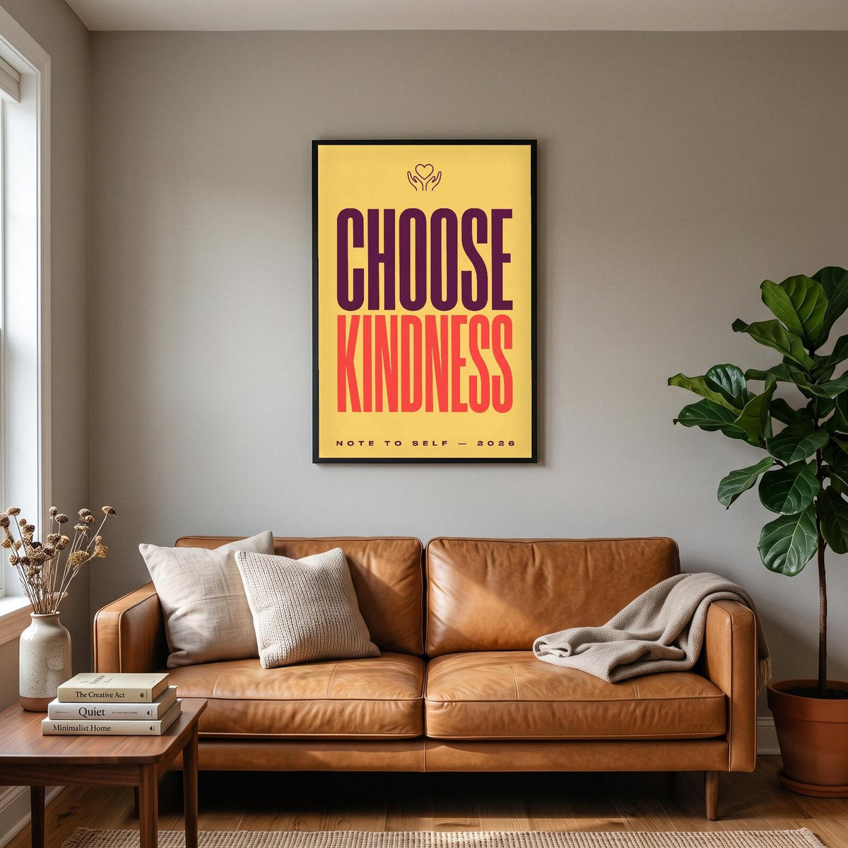 Choose Kindness Note To Self Typography Art Print