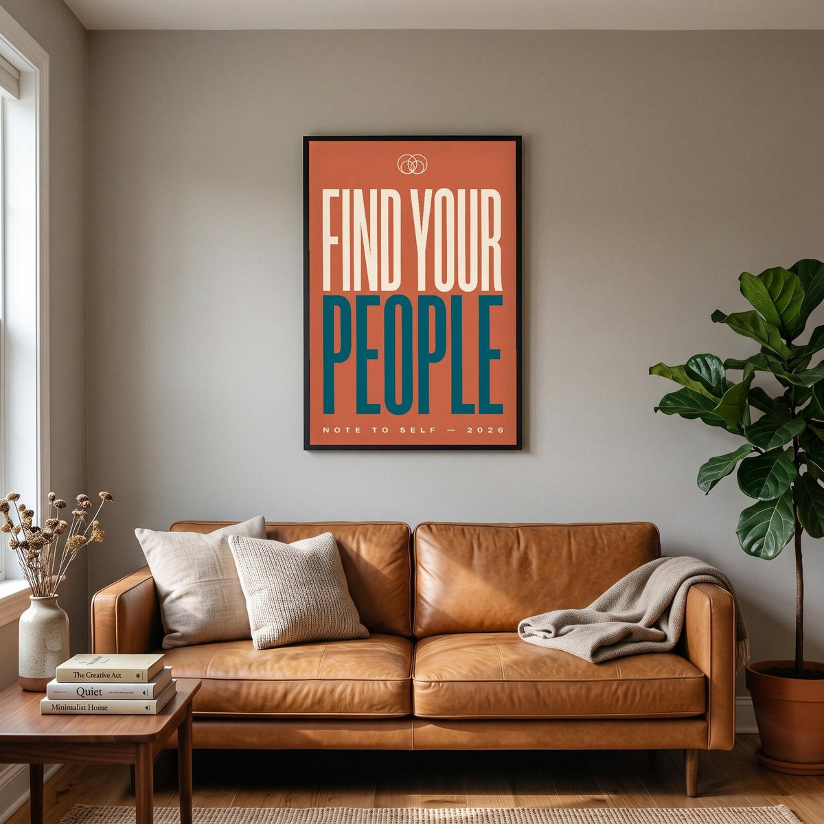 Find Your People Note To Self Typography Art Print