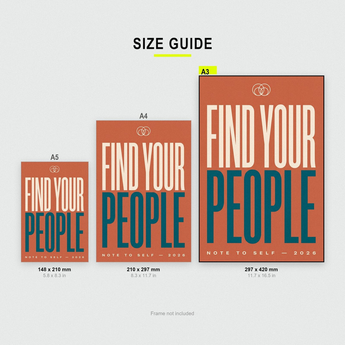 Find Your People Note To Self Typography Art Print