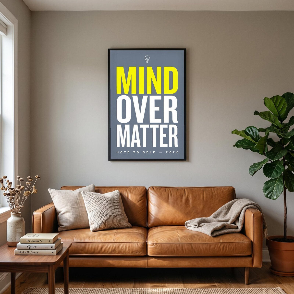 Mind Over Matter Note To Self Typography Art Print