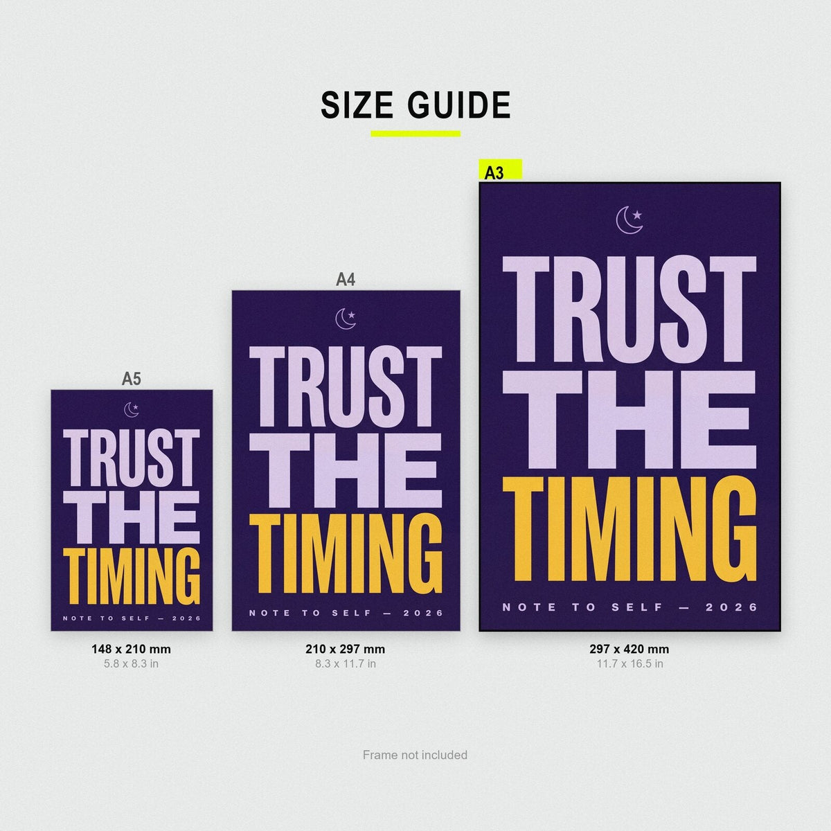 Trust The Timing Note To Self Typography Art Print