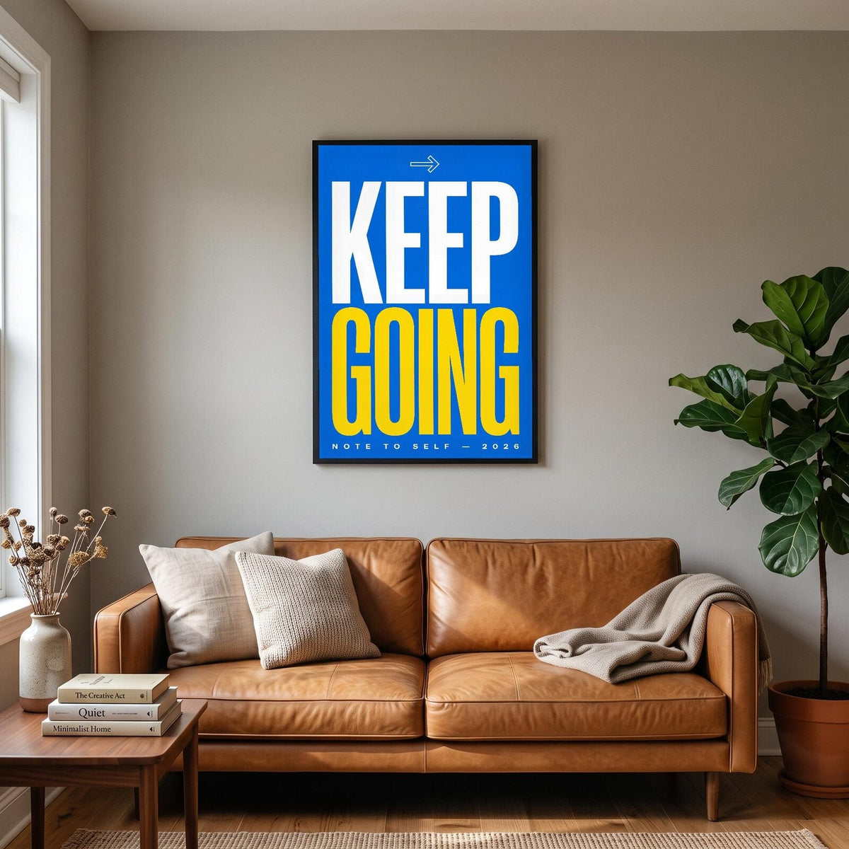 Keep Going Note To Self Typography Art Print