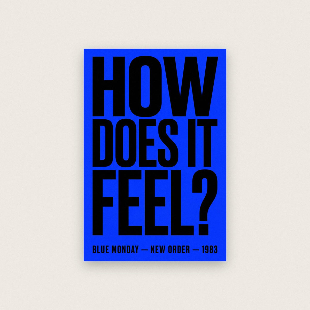 Blue Monday Lyrics Print