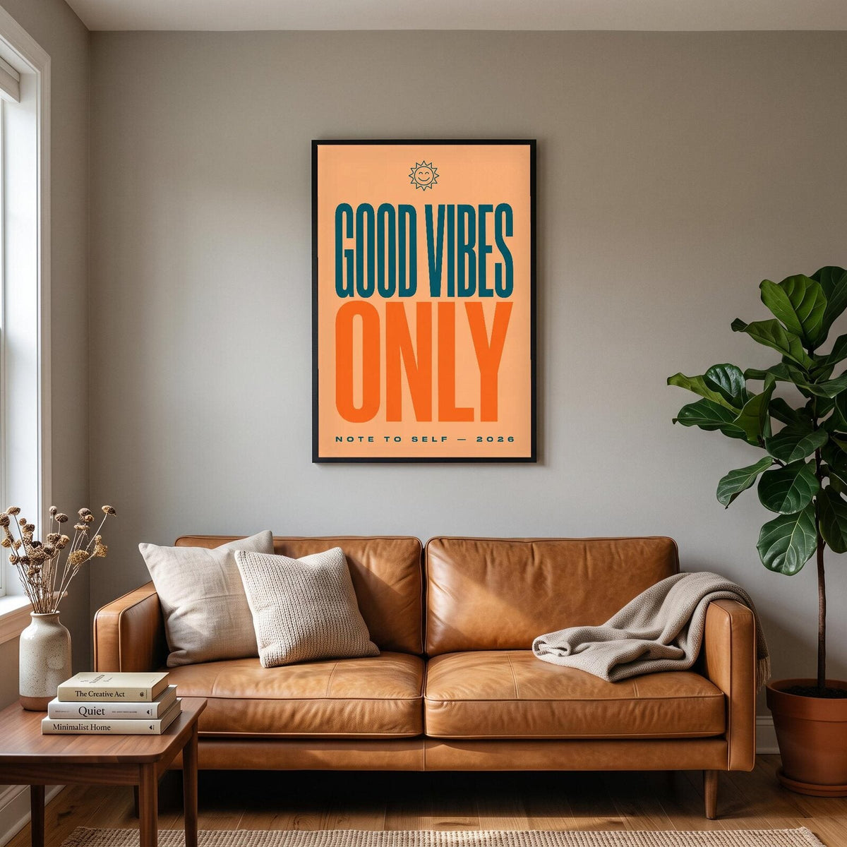 Good Vibes Only Note To Self Typography Art Print