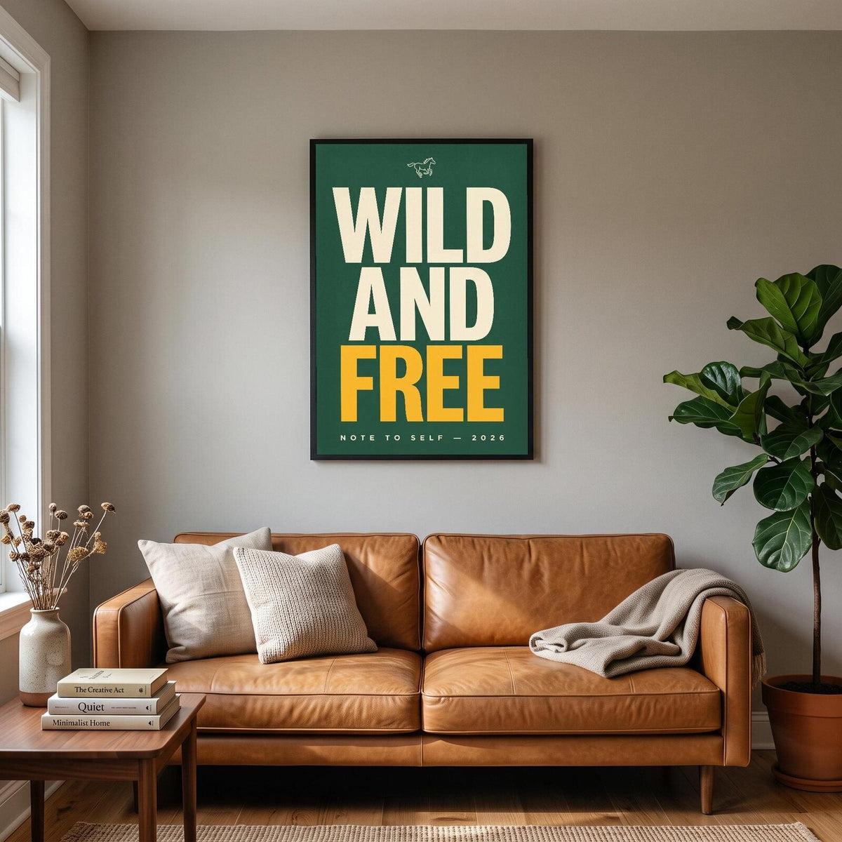 Wild And Free Note To Self Typography Art Print