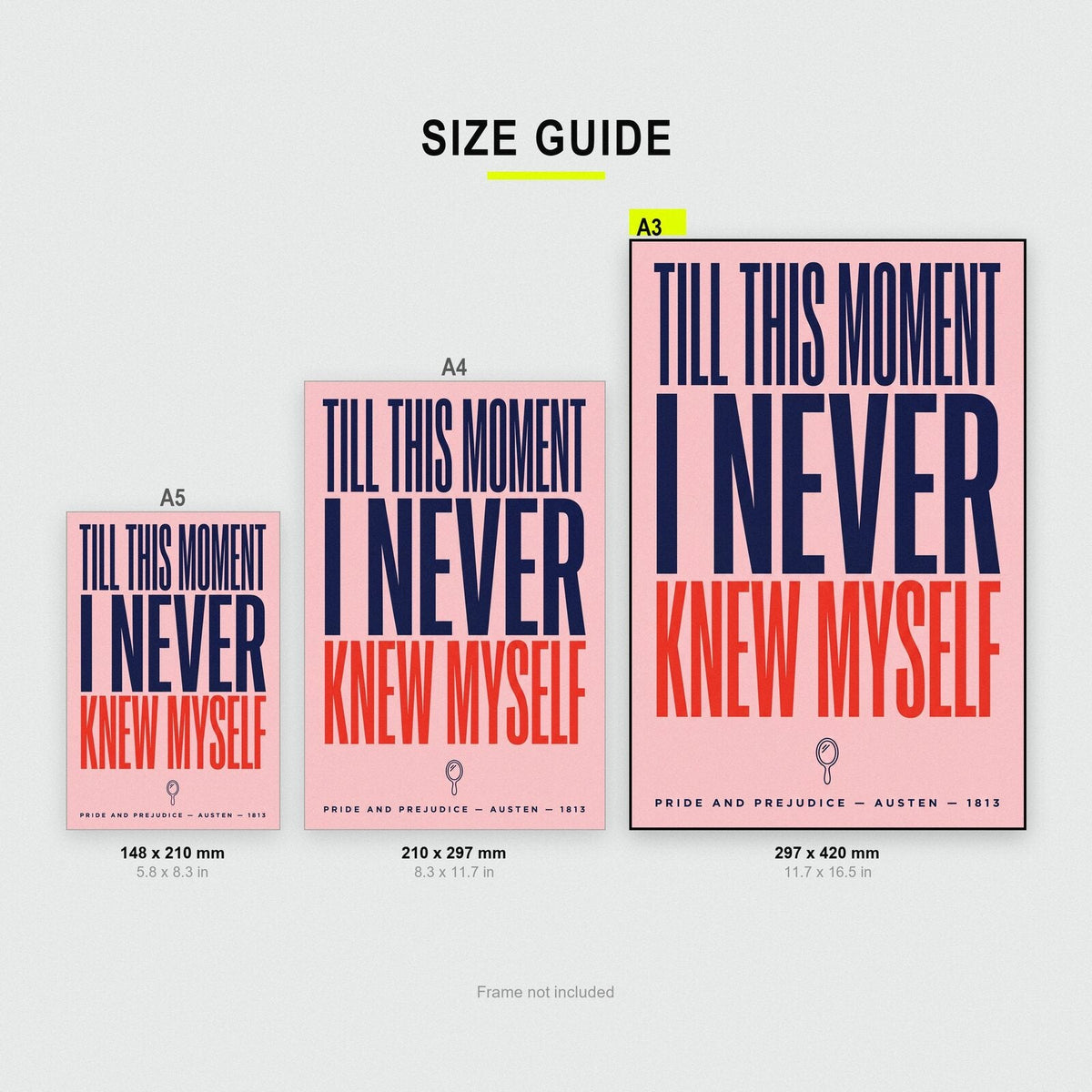 Till This Moment I Never Knew Myself Book Quote Art Print