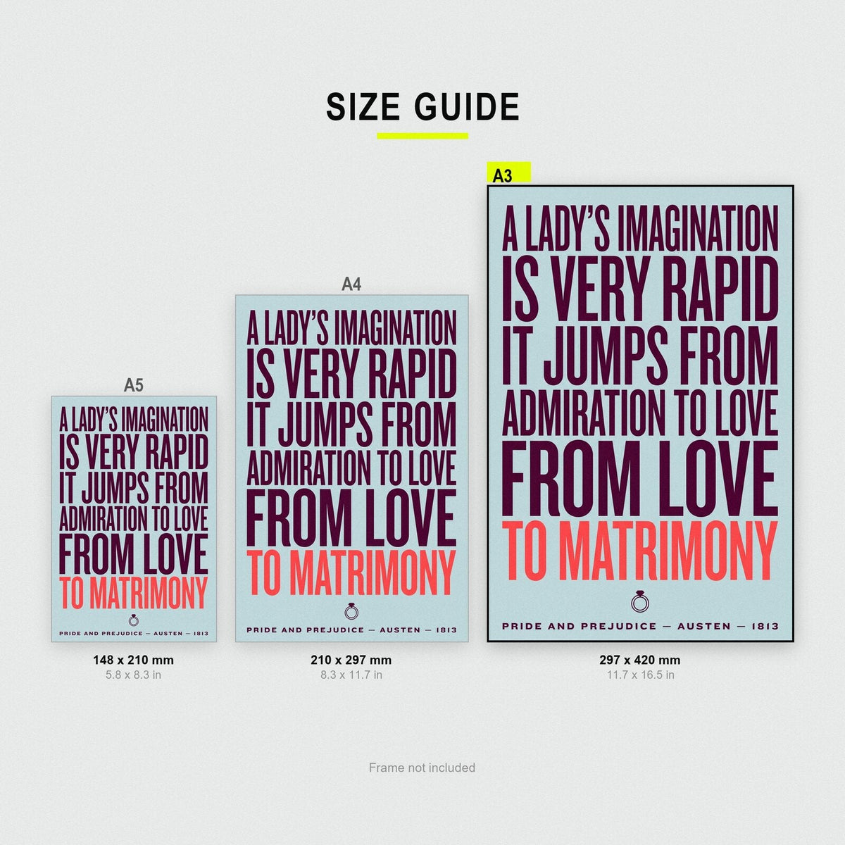 A Ladys Imagination Is Very Rapid Book Quote Art Print