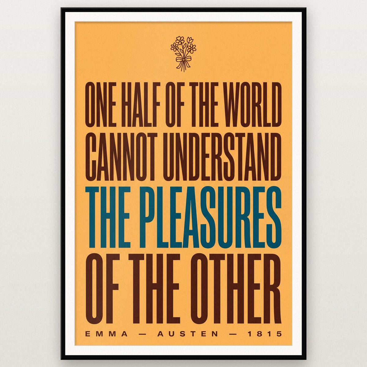 One Half Of The World Cannot Understand The Other Book Quote Art Print