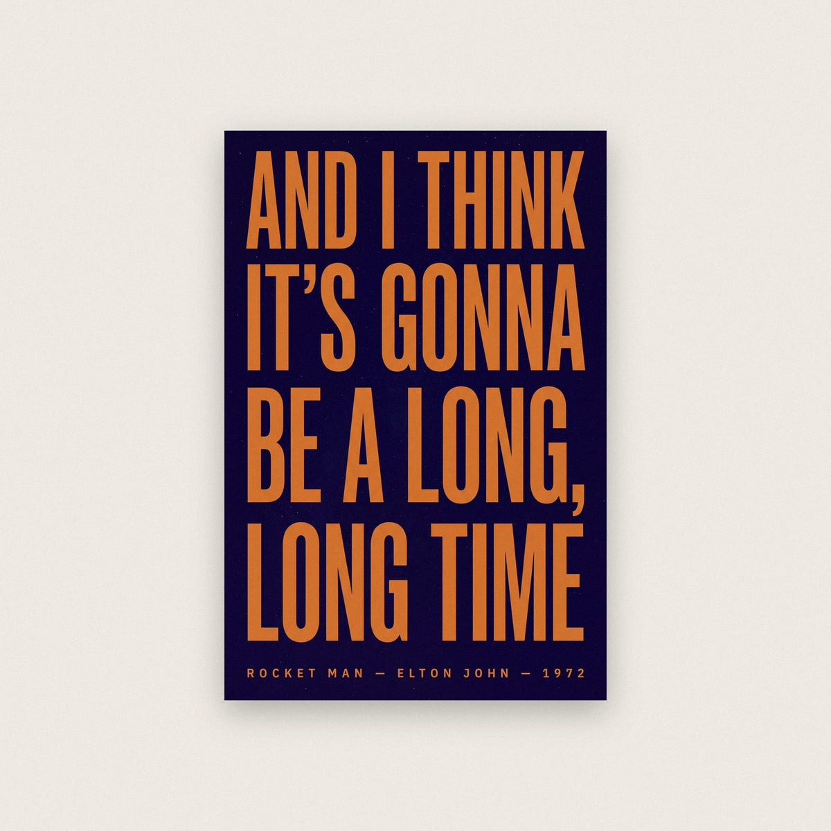 Rocket Man Lyrics Print