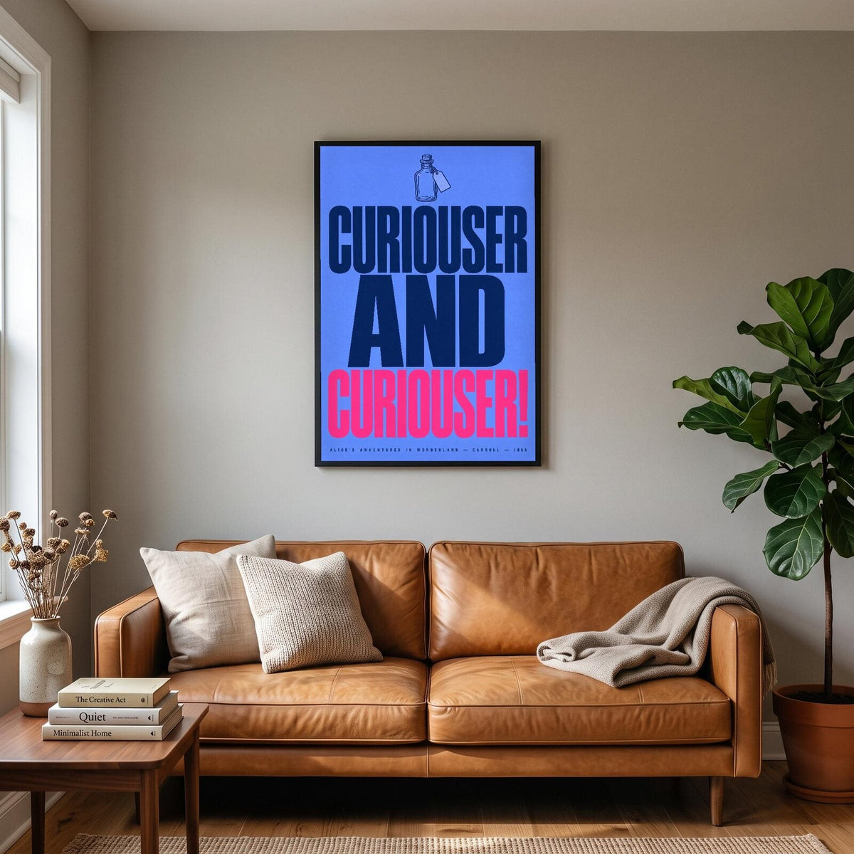 Curiouser And Curiouser Book Quote Art Print