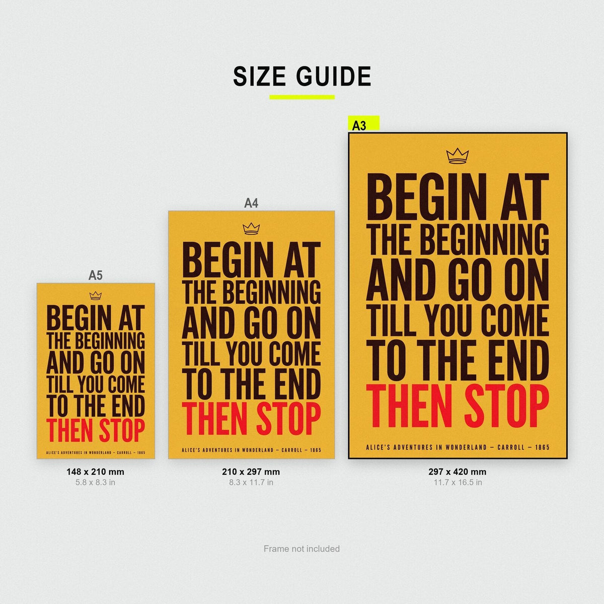 Begin At The Beginning Book Quote Art Print