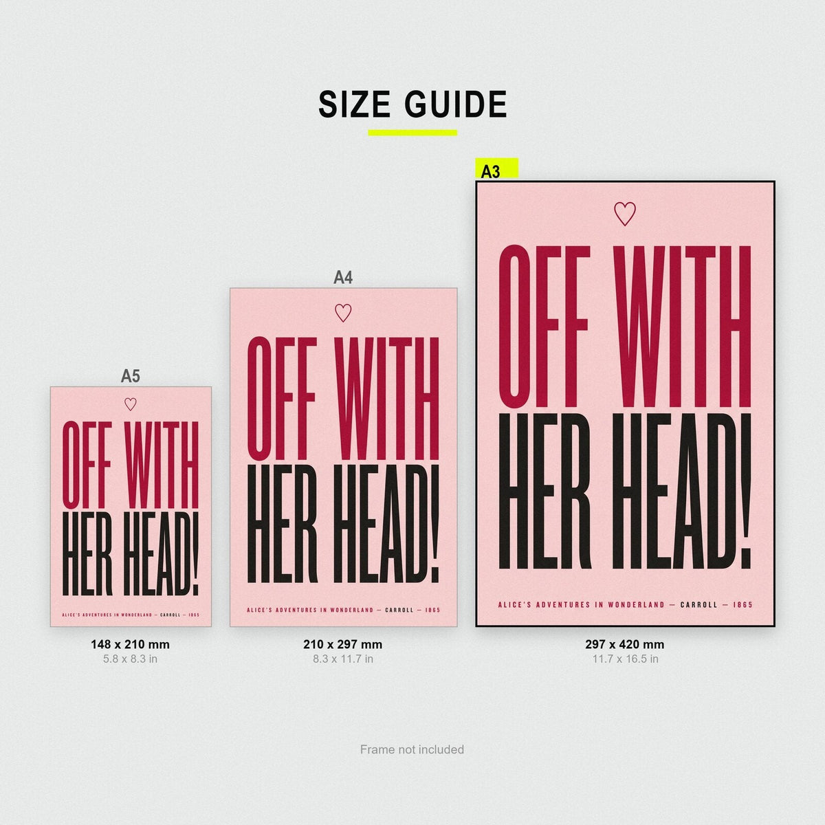 Off With Her Head Book Quote Art Print