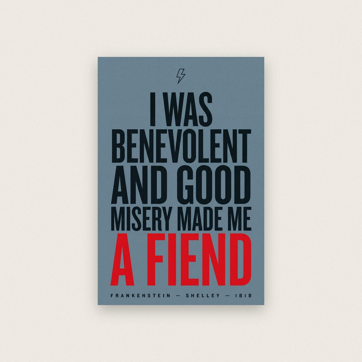 Misery Made Me A Fiend Book Quote Art Print