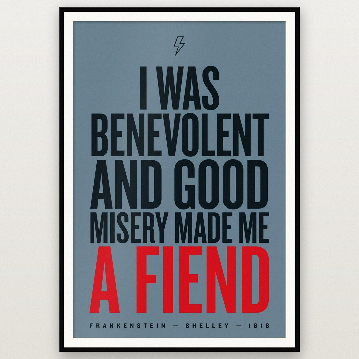 Misery Made Me A Fiend Book Quote Art Print