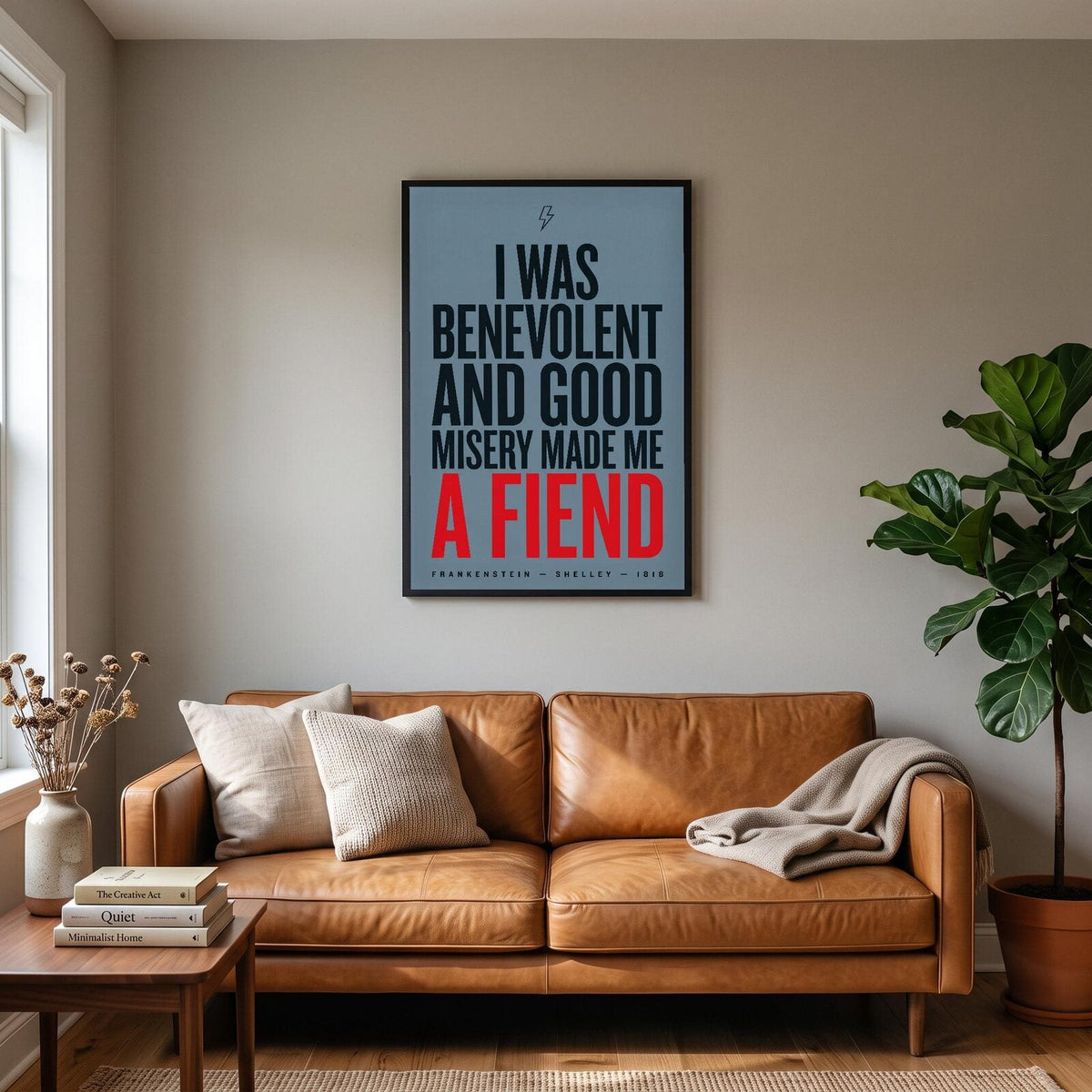 Misery Made Me A Fiend Book Quote Art Print