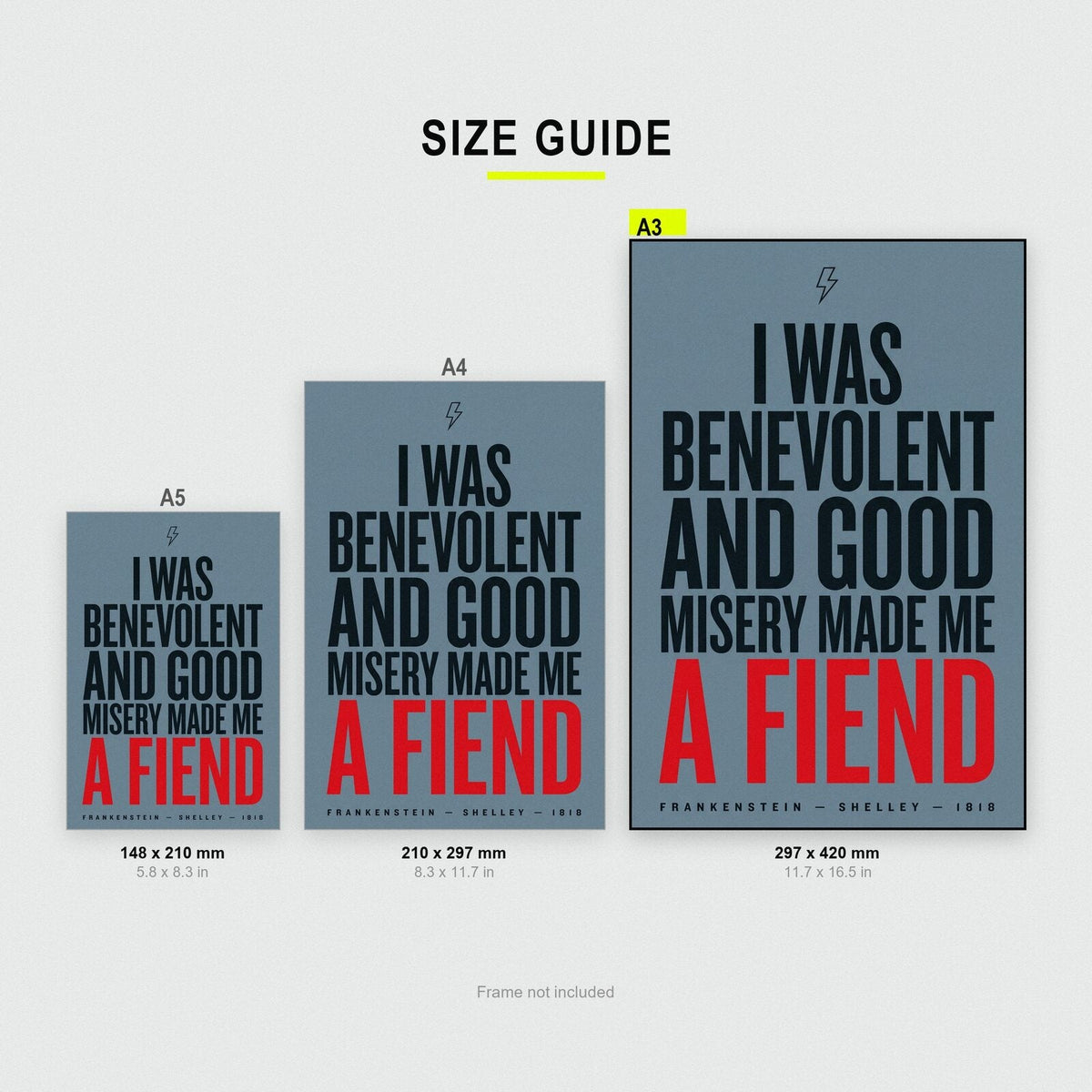 Misery Made Me A Fiend Book Quote Art Print