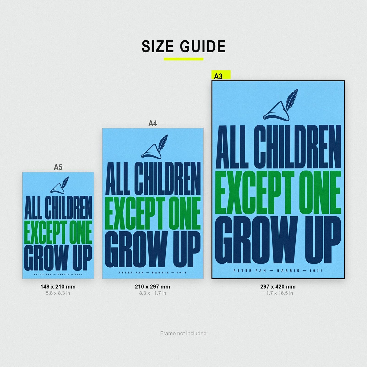 All Children Except One Grow Up Book Quote Art Print