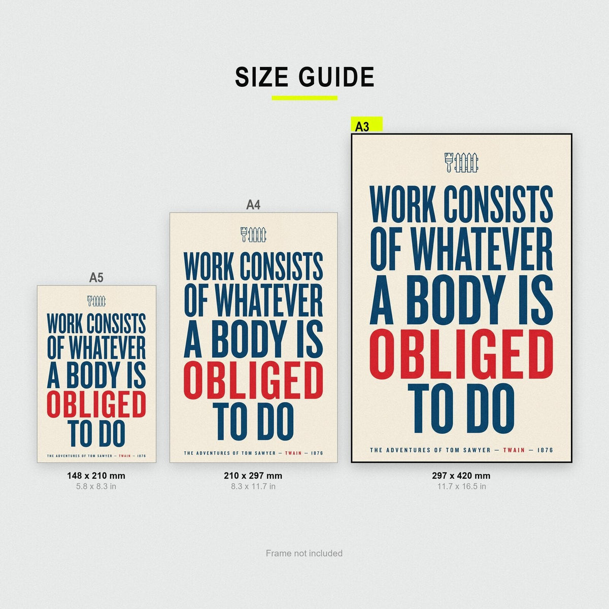 Work Consists Of Whatever A Body Is Obliged To Do Book Quote Art Print