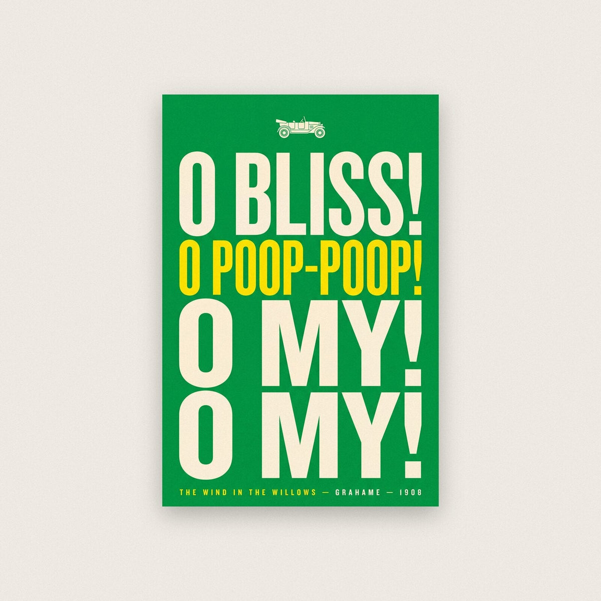 O Bliss O Poop Poop O My Book Quote Art Print
