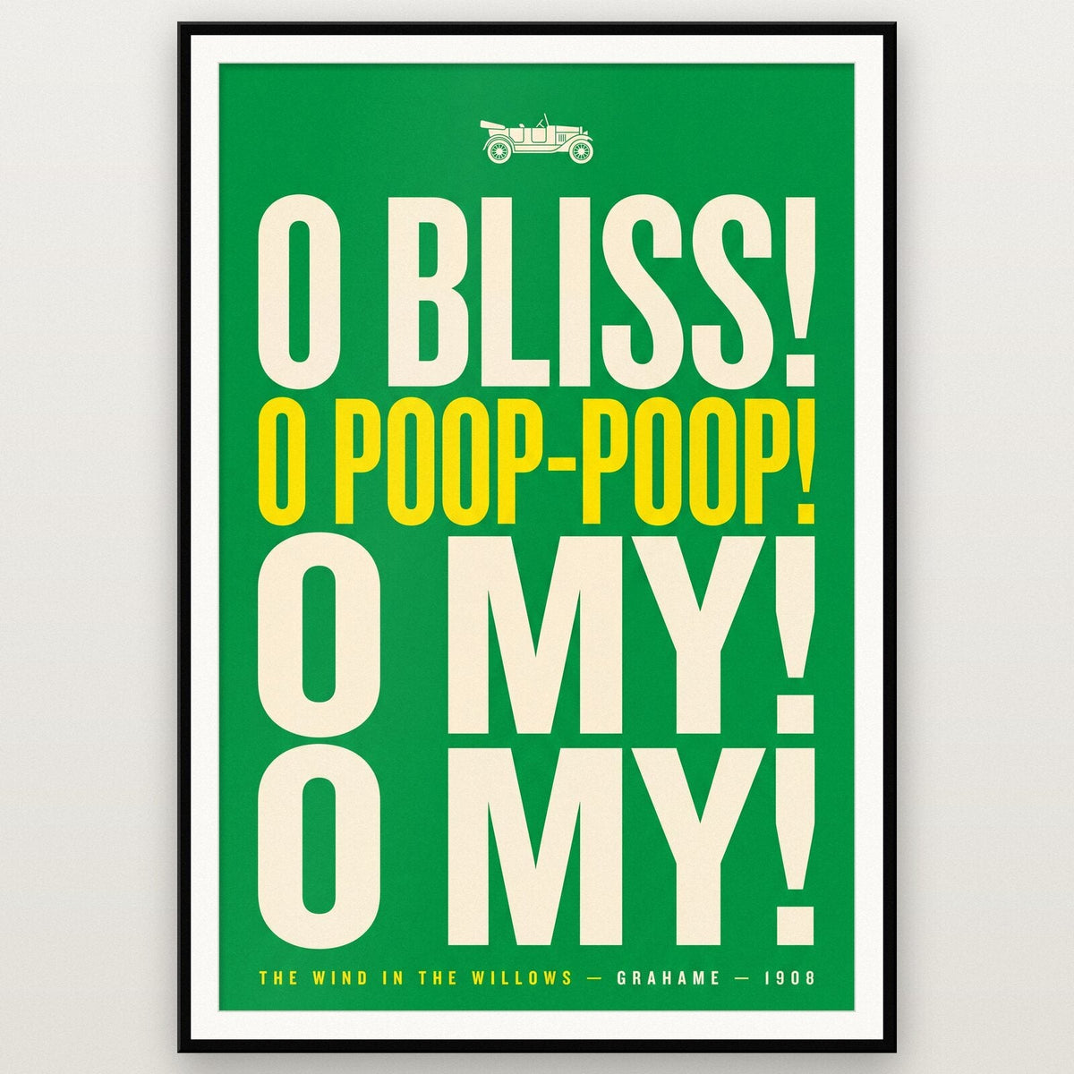 O Bliss O Poop Poop O My Book Quote Art Print