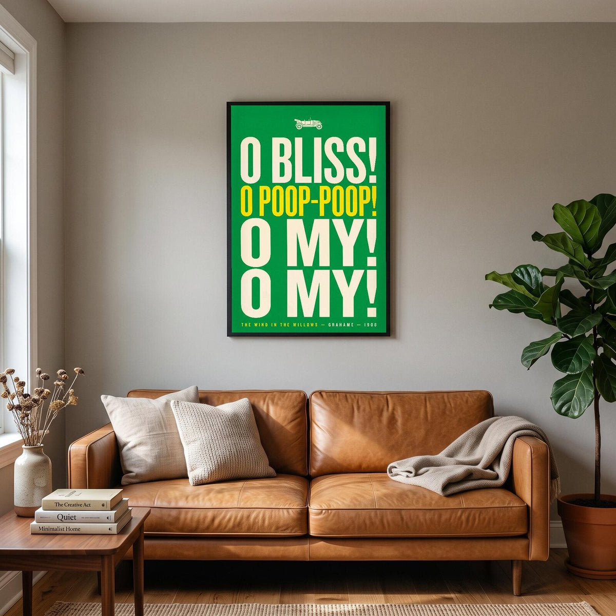 O Bliss O Poop Poop O My Book Quote Art Print